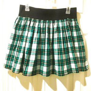 Vintage 90s Baby Phat green plaid mini skirt with pockets